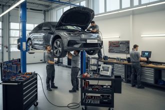 voiture en réparation