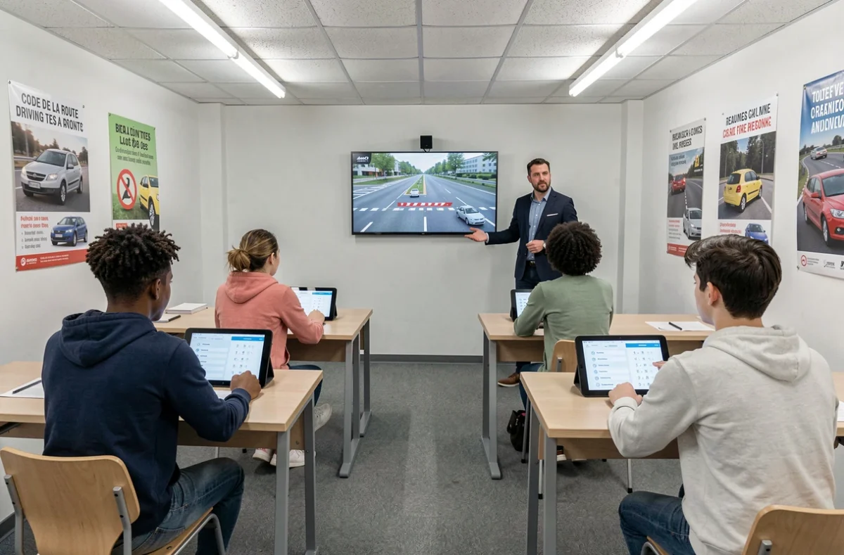 Session de préparation au code de la route chez CER Juranville à Bourges