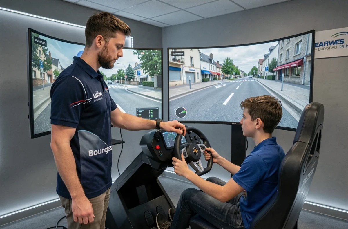 Simulateur de conduite chez Malus auto-école à Bourges